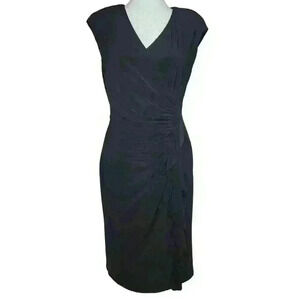 Lauren Ralph Lauren women's black knee length sheath dress size 6